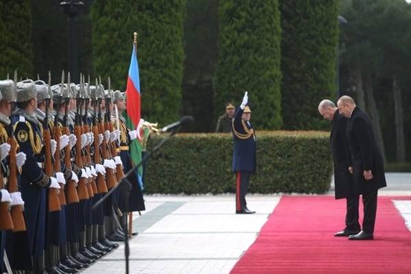 Foto - Cumhurbaşkanı Erdoğan, Azerbaycan Cumhurbaşkanı Aliyev ile görüştü