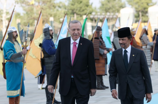 Foto - Cumhurbaşkanı Erdoğan, Brunei Darusselam Sultanı Waddaulah’ı resmi törenle karşıladı
