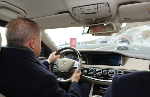 Foto - Cumhurbaşkanı Erdoğan direksiyonun başına geçip bizzat test etti
