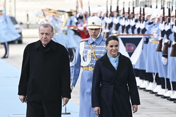 Cumhurbaşkanı Erdoğan külliyede resmi törenle karşıladı