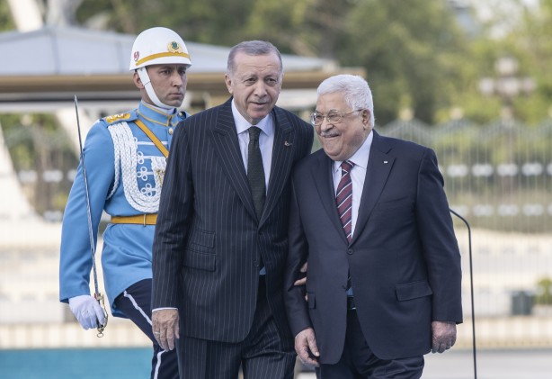 Foto - Cumhurbaşkanı Erdoğan, Mahmud Abbas'ı resmi törenle karşıladı