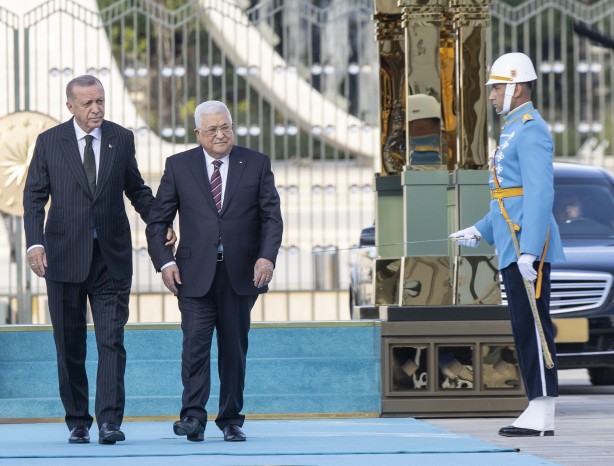 Foto - Cumhurbaşkanı Erdoğan, Mahmud Abbas'ı resmi törenle karşıladı