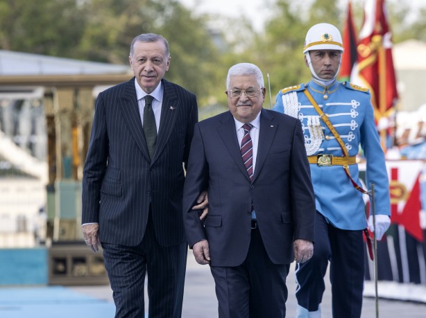 Foto - Cumhurbaşkanı Erdoğan, Mahmud Abbas'ı resmi törenle karşıladı