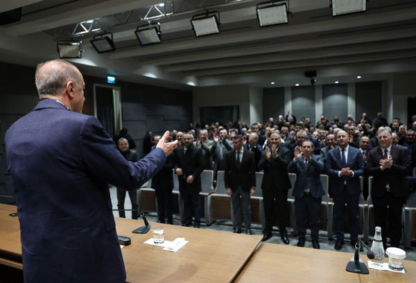 Foto - Cumhurbaşkanı Erdoğan minibüsçülerle bir araya geldi