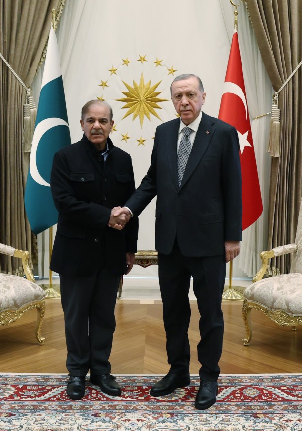 Foto - Cumhurbaşkanı Erdoğan, Pakistan Başbakanı Şerif’i kabul etti