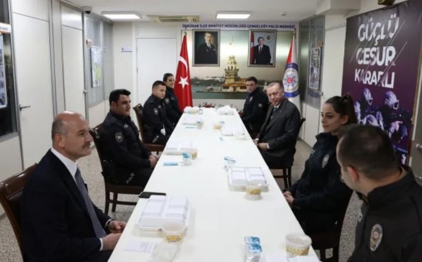 Cumhurbaşkanı Erdoğan polislerle iftar yaptı