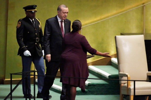 Foto - Cumhurbaşkanı Erdoğan'a BM'de yoğun ilgi