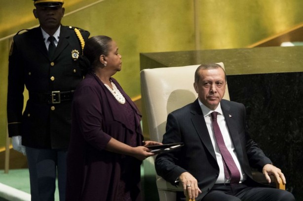 Foto - Cumhurbaşkanı Erdoğan'a BM'de yoğun ilgi