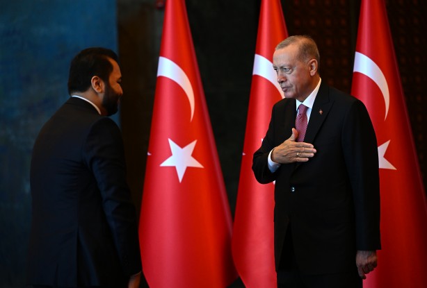 Foto - Cumhurbaşkanı Erdoğan'ın tebrikleri kabul ettiği salonda dikkat çeken detay!