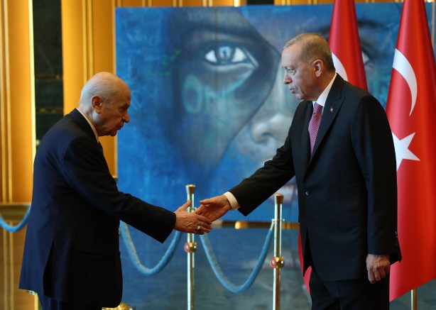 Foto - Cumhurbaşkanı Erdoğan'ın tebrikleri kabul ettiği salonda dikkat çeken detay!