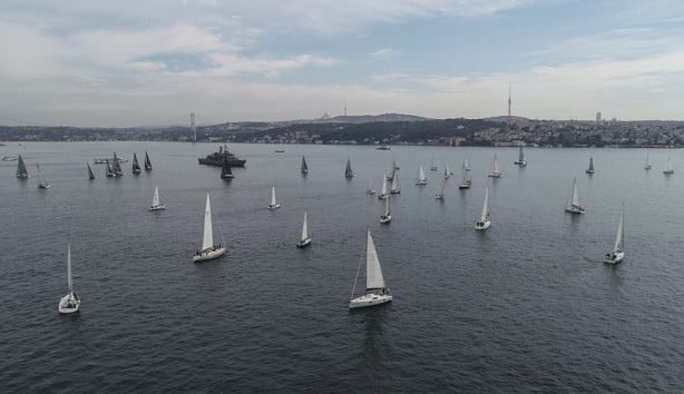 Foto - Cumhurbaşkanlığı Uluslararası Yat Yarışı, İstanbul Boğazı'nda başladı