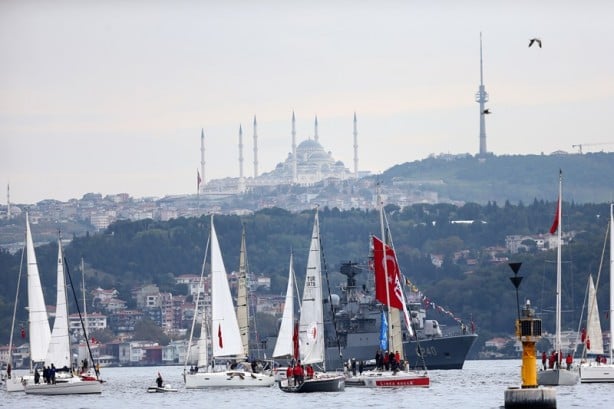 Foto - Cumhurbaşkanlığı Uluslararası Yat Yarışı, İstanbul Boğazı'nda başladı