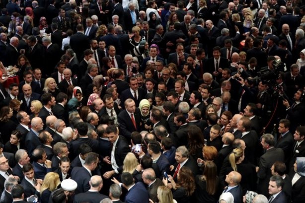 Foto - Cumhurbaşkanlığı'ndaki resepsiyona ünlü akını