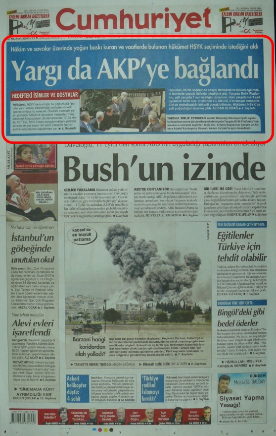 Foto - Cumhuriyet'in utanç dolu manşeti! Darbecilerin avukatlığına soyundu