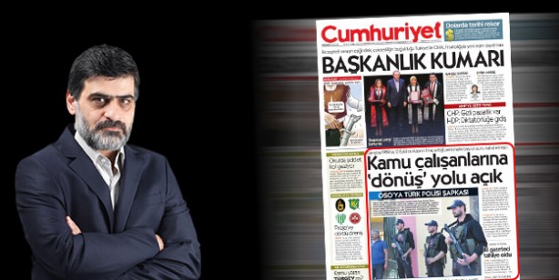 Cumhuriyet'in utanç dolu manşeti! Darbecilerin avukatlığına soyundu