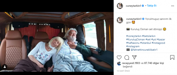 Foto - Cüneyt Arkın'dan heyecanlandıran Kuruluş Osman paylaşımı! Sosyal medyayı salladı