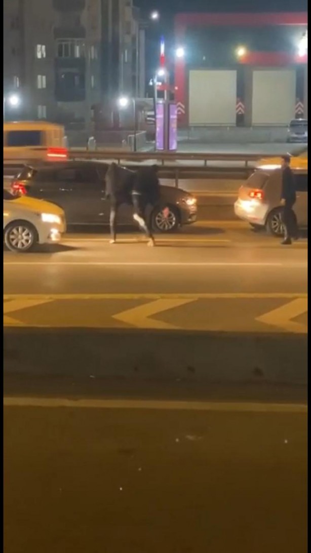 Foto - D-100 karayolu ringe döndü! Akan trafikte tekme tokat birbirlerine girdiler