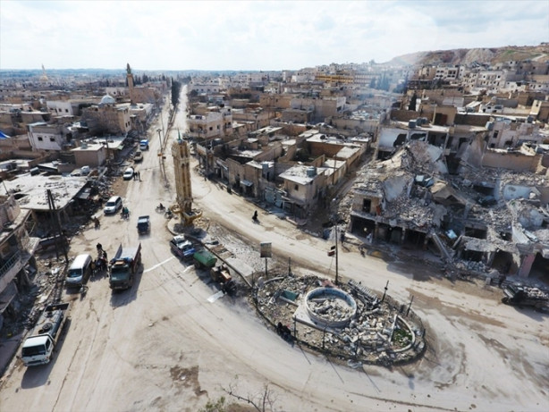  DAEŞ'ten kurtarılan El Bab havadan görüntülendi
