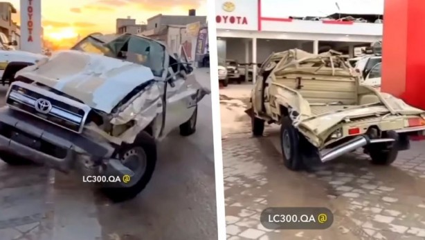 Dağdan düşen Toyota engel tanımadı! Görenler gözlerine inanamadı