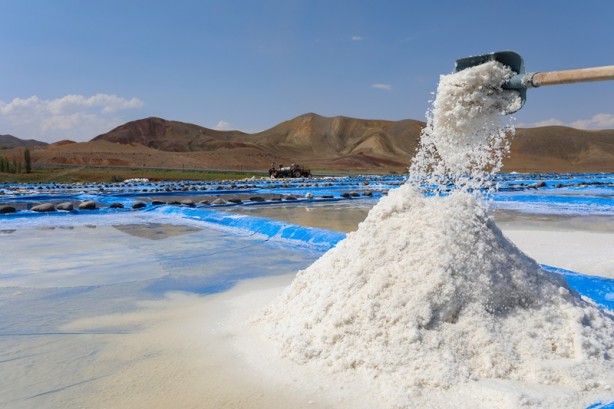 Foto - Dağdan gelen su böyle tuza dönüştürülüyor