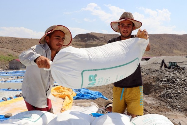 Foto - Dağdan gelen su böyle tuza dönüştürülüyor