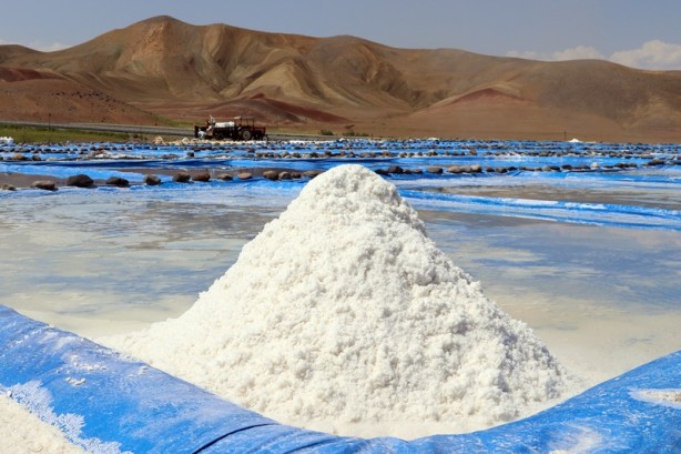 Foto - Dağdan gelen su böyle tuza dönüştürülüyor
