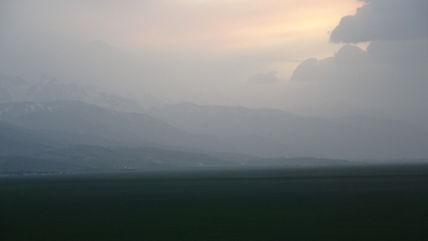 Foto - Dağlar toz bulutundan kayboldu