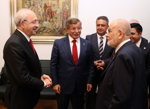 Foto - Davutoğlu ve Karamollaoğlu'ndan Kılıçdaroğlu'na TBMM'de ziyaret