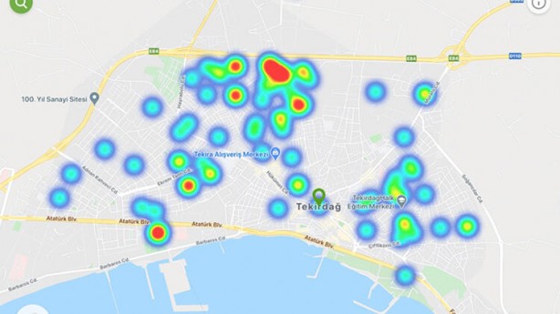 Foto - Dehşete düşüren koronavirüs haritası! Sadece bir cadde ayırıyor