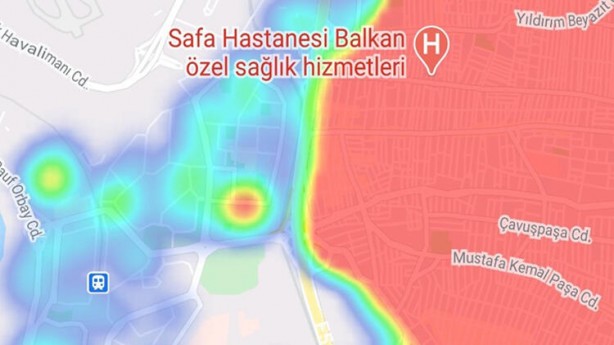 Foto - Dehşete düşüren koronavirüs haritası! Sadece bir cadde ayırıyor