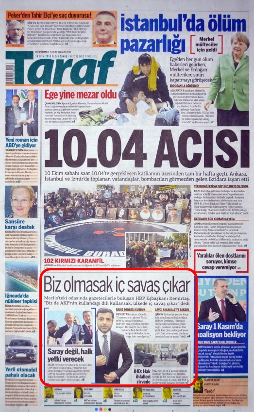 Foto - Demirtaş'tan inciler: "Biz olamasak, iç savaş çıkar"