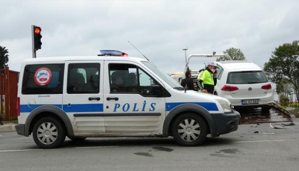 Foto - Denetimden çıktıktan 2 saniye sonra kaza yaptı