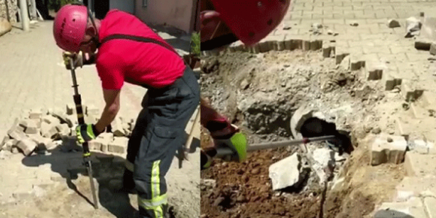 Denizli'de yerin altından garip sesler geliyordu! Çıkan şey herkesi şaşkına çevirdi