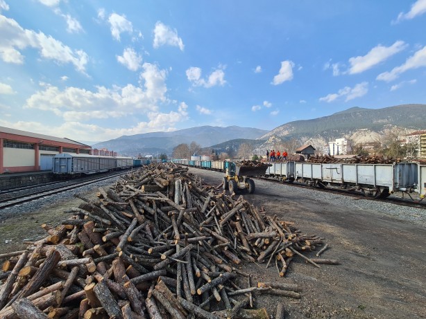 Foto - Deprem bölgesi için toplanan odunlar trenle gönderilecek