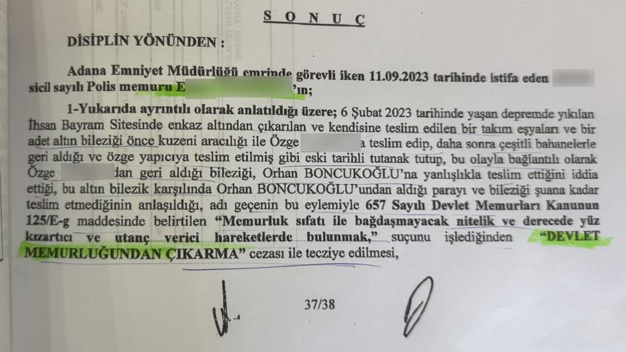 Foto - Deprem sonrası bakın ne yapmış! Apar topar ihraç edildi! Senin gibi polis olmaz olsun