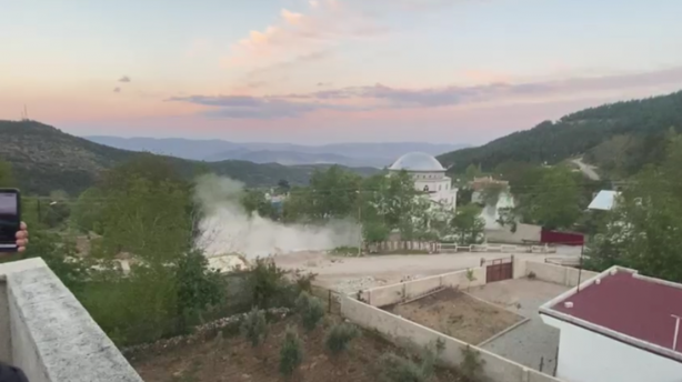 Foto - Depremde hasar gören minare böyle yıkıldı