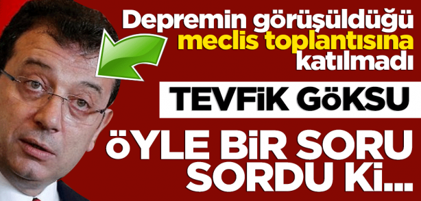 Depremin görüşüldüğü meclis toplantısına katılmadı