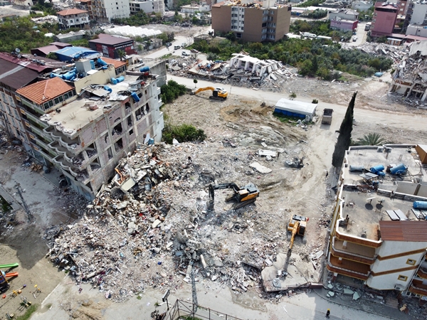 Foto - Depremin vurduğu Samandağ'da son durum havadan görüntülendi
