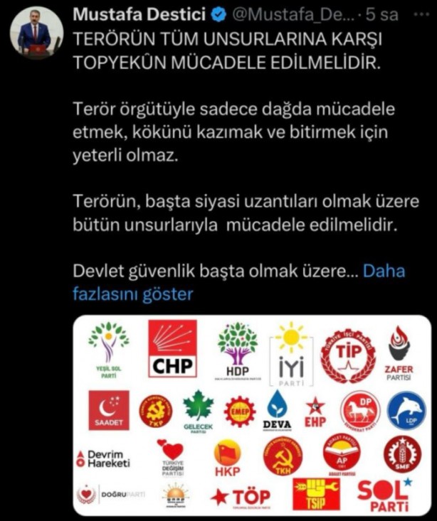 Foto - Destici'den muhalefet partilerini çılgına çeviren paylaşım