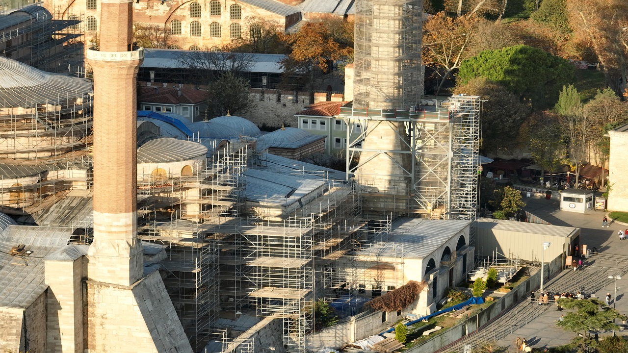 Foto - Dev iskele kuruldu! Ayasofya tarihi güzelliğine kavuşuyor
