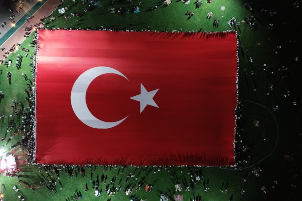 Foto - Dev Türk bayrağı görüntüsü hayran bıraktı!