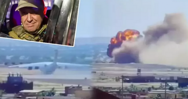 Rusya duyurdu: Dev uçak böyle patladı! Şok görüntü altından Wagner şüphesi çıktı! Gizemli olay dillere düştü