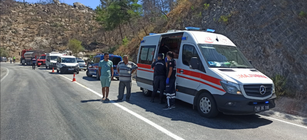 Foto - Devrildikten sonra yanmaya başlayan TIR'dan çıkamadı