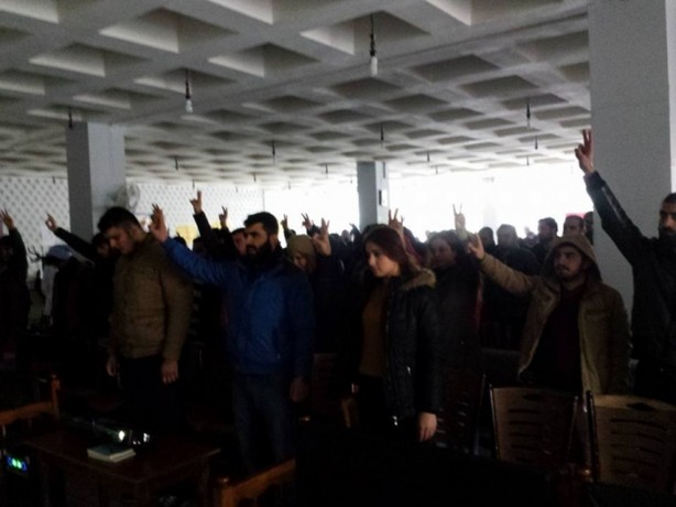 Foto - Dicle Üniversitesi Tıp Fakültesi 'sözde' öğrencilerinden PKK’ya destek eylemi