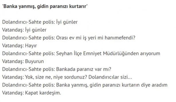 Foto - Dikkat! Telefonda bu sözlerle dolandırıyorlar!