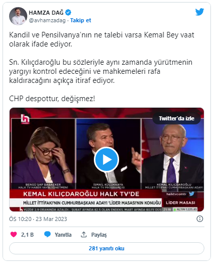 Foto - Diktatör Kemal! AK Partili Hamza Dağ'dan Kılıçdaroğlu'na tepki: Kandil ve PKK ne isterse vadediyor