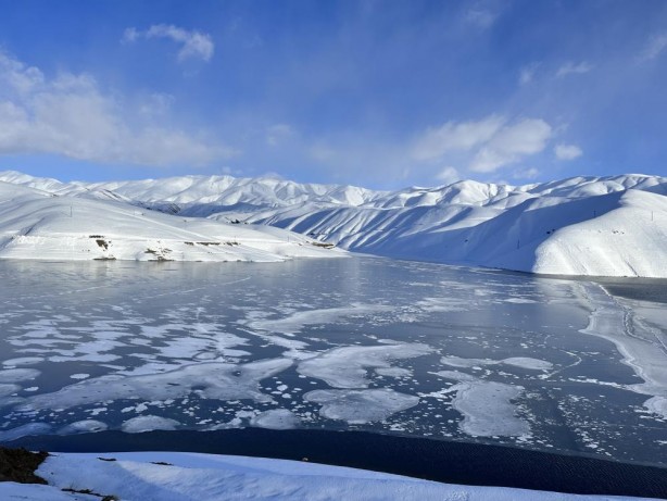 Foto - Dilimli Barajı kısmen dondu