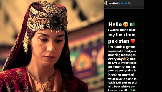 Foto - Diriliş Ertuğrul oyuncusu Burcu Kıratlı'ya Pakistan'dan reklam teklifi