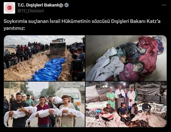 Foto - Dışişleri'nden soykırımcı İsrail'in bakanı Katz'a fotoğraflarla tarihi ders!