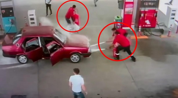 Foto - Diyarbakır'da akaryakıt istasyonunda facianın eşiğinden dönüldü